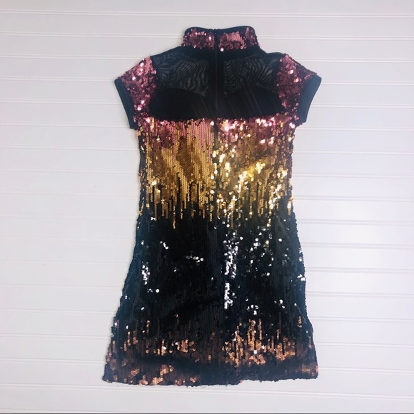 WEISSMAN Sleeveless A-line ombré Sequin Dress Item# 0023 - Picture 4 of 7